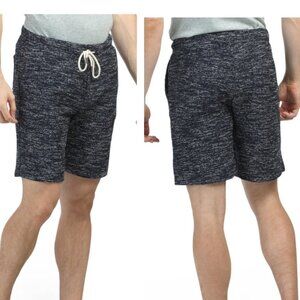 NWT Zara Men's Textured Bermuda Shorts Navy Drawstring Casual Small